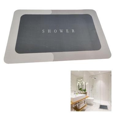 Imagem de Tapete Absorvente Banheiro Cozinha Lavanderia Multiuso Antiderrapante Emborrachado Confortavel Aderente Resistente Seguro