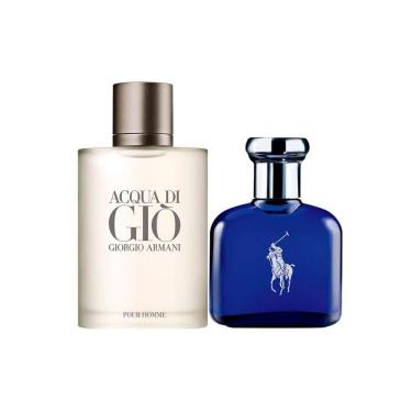 Imagem de Kit Perfumes Masculino - Ralph Lauren Polo Blue EDT Perfume 40ml e Giorgio Armani Acqua Di Giò Homme EDT Perfume 100ml