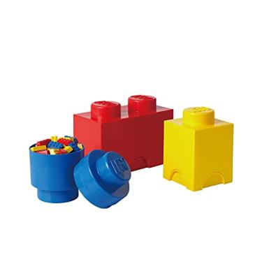 Imagem de Room Copenhagen, LEGO Storage Brick Multipack - Includes 3 Stackable Bricks - 3-Piece, Classic Colors