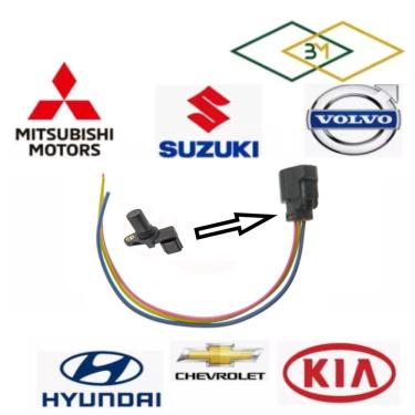 Imagem de Chicote Sensor Rotação Mitsubishi Suzuki Volvo Kia Hyundai Chevrolet