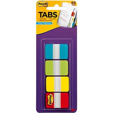 Imagem de 3M 686 Alyr1In Post-It Dispenser Tabs, 1 Polegada X 1,5 Polegadas, 88 Guias, 22 Ea. Aa/Le/Yw/Rd Assistente Principal