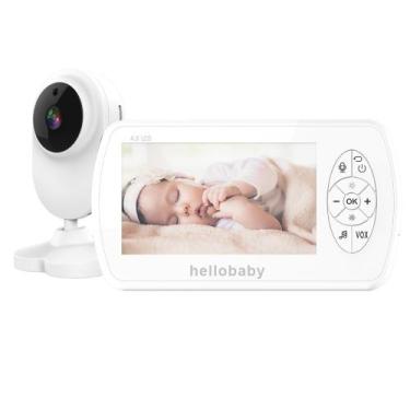 Imagem de Babá Eletrônica Hellobaby Tela 4.3 Pol Câmera Sem Fio 2.4G - Baby Moni