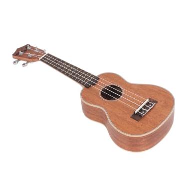 Imagem de Ukulele Portátil de Madeira de 21 Polegadas, Mini Violão de 4 Cordas, Leve e Durável para Viagens e Prática Em Casa