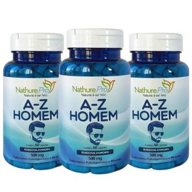 Imagem de Kit 3 Multivitaminico A-Z Homem 60 Cápsulas
