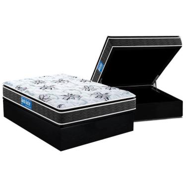 Imagem de Cama Box Baú Casal: Colchão Anatômico Probel D28 Guarda Costas Premium Multi Firme Pill...