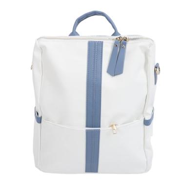 Imagem de Mochila Feminina Bolsa Grande Capacidade Couro Macio do Plutônio Moda Casual Senhora Mochila para Trabalho Viagens Compras (Azul)
