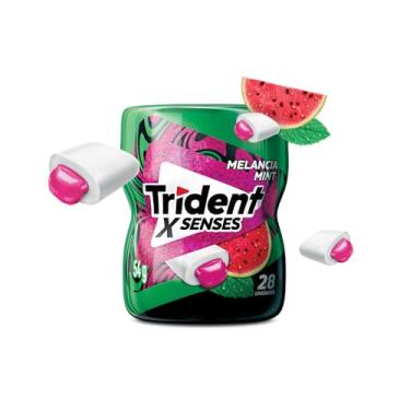 Imagem de Trident Goma De Mascar X Senses Melancia Mint Garrafa 54G