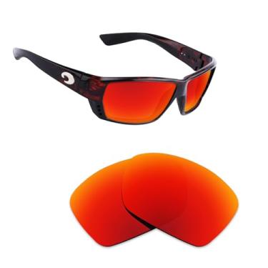 Imagem de Alphax Lentes de reposição polarizadas vermelhas fogo para óculos de sol Costa Del Mar Galveston 06S9073