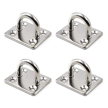 Imagem de Gancho quadrado para montagem de parede de teto, âncora resistente, 6 mm, aço inoxidável 304, ótimo para balanços de ioga, redes/equipamento de barco/ferragens para convés marítimo/tiras de treinamento de suspensão