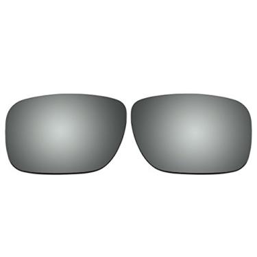 Imagem de ACOMPATIBLE Lentes polarizadas de substituição para óculos de sol Oakley Holbrook OO9102 (espelho de titânio)