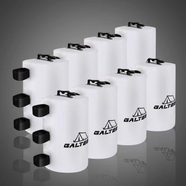 Imagem de GALTEED Saco de peso de água para dossel, 79,8 kg, conjunto de 8 pesos de perna para dossel pop-up, cobertura, barraca, gazebo, branco