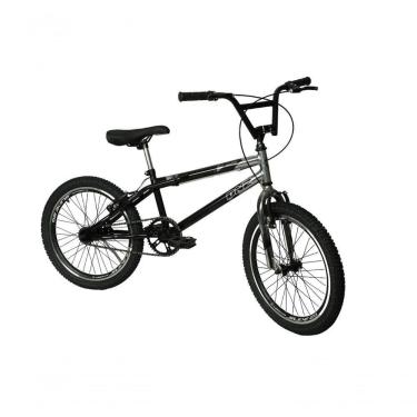 Imagem de Bicicleta Aro 20 Bmx Cross Free Style Cromada Com Preto