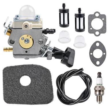 Imagem de Bynor Carburador de substituição BG86 para soprador de folhas Stihl SH56 SH56C SH86 SH86C C1M-S261B 4241 120 0616 com filtro de combustível e vela de ignição
