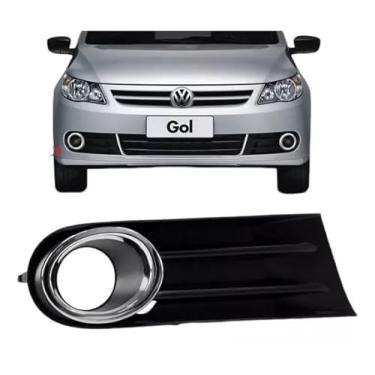 Imagem de Grade Moldura Farol Milha Gol G5 2010 2011 2012 Furo Cromado Direito