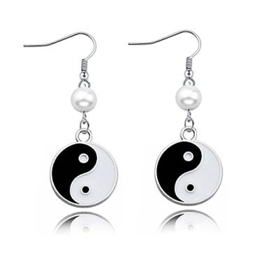 Imagem de DINLUNED Colar com pingente de casal Tai Chi Yin Yang BFF para melhor amigo, presente para namorada, aniversário, amizade, joias, Metal, aço inoxidável