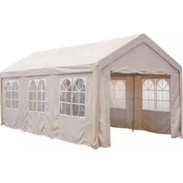 Imagem de Gazebo Pergolado 800x400cm Aço E Poliester Jardim Premium