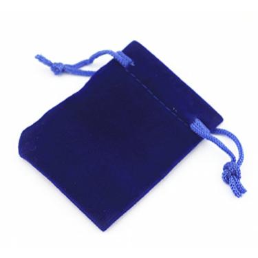 Imagem de Pacote com 25 sacos de presente de veludo com cordão para joias, sacos de doces lembranças de casamento, royal blue, 3" X 2", 1