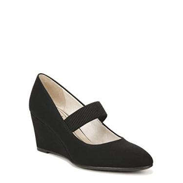 Imagem de LifeStride Gio Mj Salto Anabela Mary Jane Scarpin feminino, Preto, 9.5