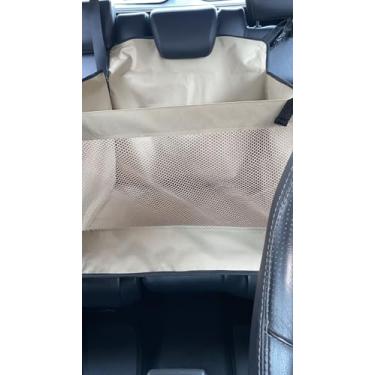 Imagem de Capa Protetora Banco Carro Luxo Cao Gato Pet Com Visor Media (Bege)