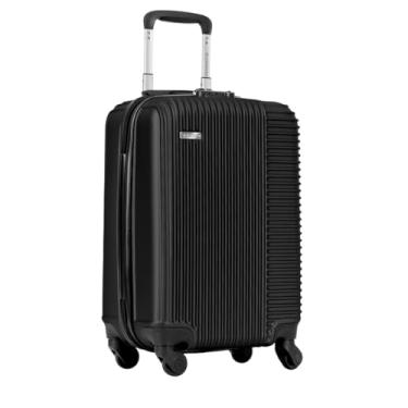 Imagem de Mala de Viagem Grande 32kg Sestini Classy, Cadeado Integrado Triplo, Rodas 360°, Alça Lateral, Material ABS Resistente (Preto, Grande)
