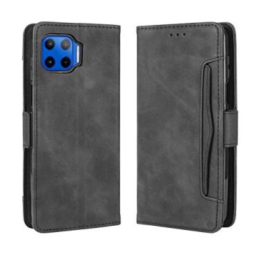Imagem de Capa com compartimento para cartão para Moto G 5G Plus, capa flip carteira de couro para Moto G 5G Plus, capa magnética retrô para celular, capa carteira com compartimentos para cartão