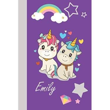 Imagem de emily: Personalized Unicorn Journal For Girls - Cute Unicorn Notebook - Journal gift for Girls Birthday Christmas: 120 pages | Size: 6 x 9 Inch