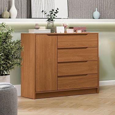 Imagem de Cômoda 1 Porta 4 Gavetas R260 Canela - Kappesberg
