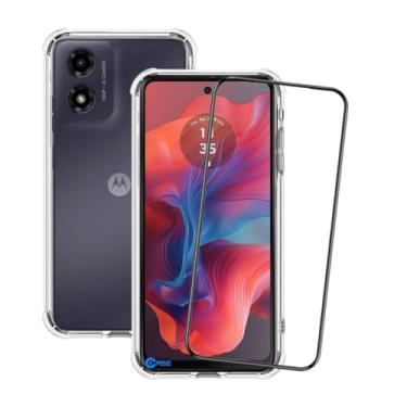 Imagem de Kit Capa Anti Impacto e Película De Vidro 3D Compatível Moto G04 / G04S