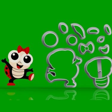 Imagem de Cortador Bob Zoom Joaninha Modular Tamanho 6 Cm