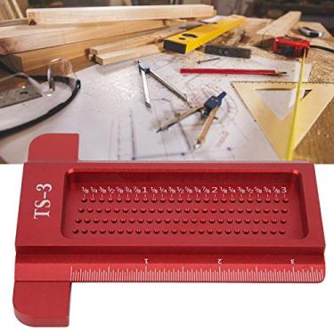 Imagem de Régua para Carpintaria Tipo T Régua para Medição de Furos Em Liga de Alumínio Régua para Medição de Furos Carpintaria Medidor de Linha Cruzada Réguas de Construção