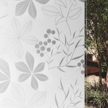 Imagem de Pelicula Adesiva Eletrostatica para Vidro Blindex Branco com Folhas 20