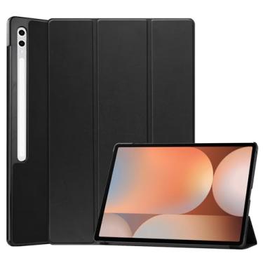 Imagem de Compatível com Samsung Galaxy Tab S10 Ultra 14,6" 2024 SM-X920 Capa tripla para tablet inteligente, capa protetora leve, capa traseira rígida para PC, capa fina, ângulos de visão múltipla, despertar a