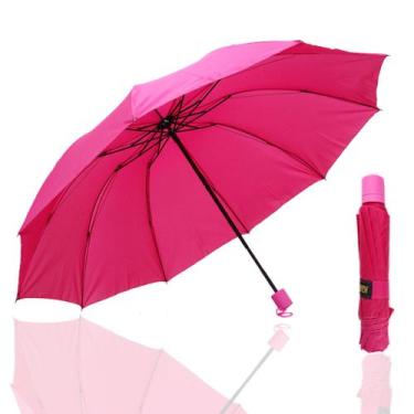 Imagem de Guarda Chuva Grande Reforçado Cabe Na Bolsa Colorido Liso  1020 - FP E
