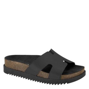 Imagem de Tamanco Feminino Flatform Sandália Conforto Moleca 5500.100, Preto nap