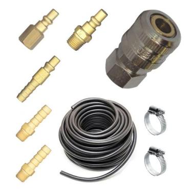 Imagem de Kit 10 mts Mangueira 5/16 para Compressor + Engate Rápido - Tecnoar Co