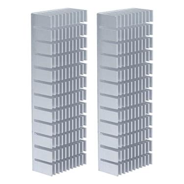 Imagem de Módulo dissipador de calor, dissipador de calor de alumínio com fenda universal pequeno multicompatível para placa de circuito para transistor(Com adesivo)