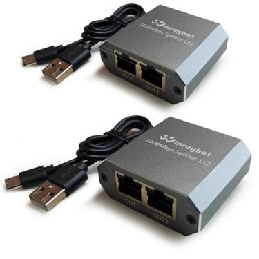 Imagem de Divisor ethernet 1 a 2, hub Ethernet adaptador LAN de rede de 2 portas, adaptador LAN de rede de 1000 Mbps para cabo Cat 5/6/7/8, (pacote com 2 x divisor de cabo de rede de 1 GB)