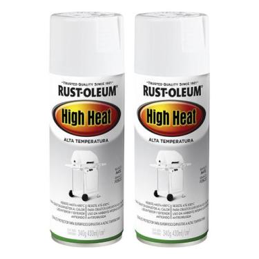 Imagem de 2 Tinta Spray Alta Temperatura Churrasqueira 650c Antiferrugem - Rusto
