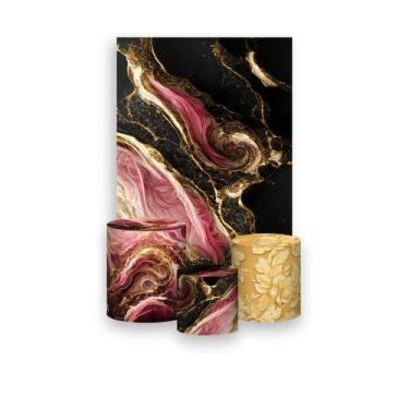 Imagem de Painel De Festa Vertical 1,50 x 2,20 + Trio De Capas Cilindro - Efeito