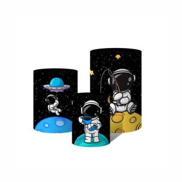 Imagem de Trio Capas Para Cilindro Astronauta Cute Espaço Planetas e Estrelas  C
