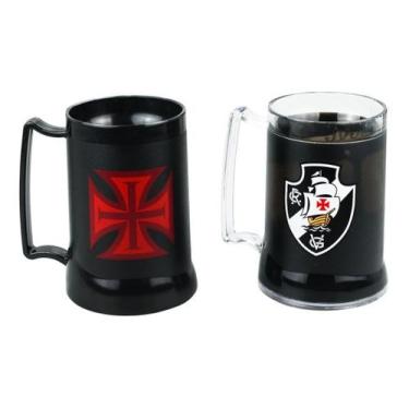 Imagem de Kit 2 Canecas Gel Isolante Térmico 400 Ml Vasco Da Gama - Mileno