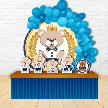 Imagem de Painel Redondo E Displays Ursinho Príncipe Chá De Bebê - IMPAKTO VISUA