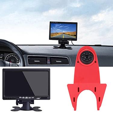 Imagem de Câmera reserva de visão traseira da luz de freio do terceiro teto do carro, substituição para Crafter MAN TGE de 2017 veículo de transporte modificado luz de freio ônibus e caixa 2006 2014 (com tela