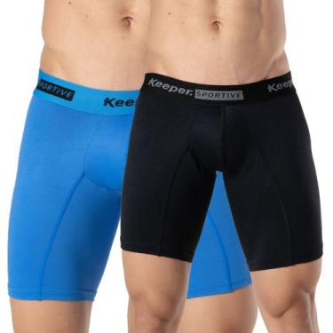 Imagem de Kit 2 cuecas boxer long leg anti assadura comprida corrida treino acad