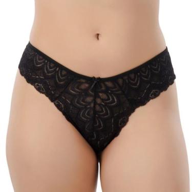 Imagem de Tanga Feminina de Renda Nadine - Bella Pelle, GG, Preto