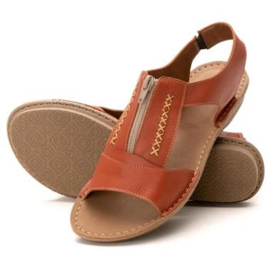 Imagem de Sandália Rasteirinha Feminina Em Couro Rasteira Confortável - DANDY, C