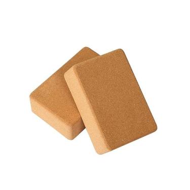 Imagem de Tachiuwa 2Pcs Cork Yoga Block Yoga Brick Melhora a Flexibilidade Yoga Prop Suporte Brick para Pilates Indoor Sports Agachamento Fitness Treino
