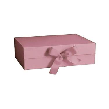 Imagem de Caixa de Papel Rígido Retangular Lilás com Imã e Fita - 1 unidade - Ri