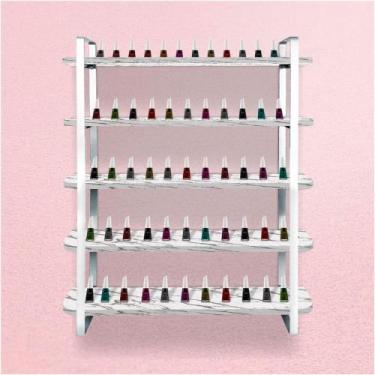 Imagem de Prateleira Nicho Expositor Organizador Arusi 100 Esmaltes 5 Prateleira