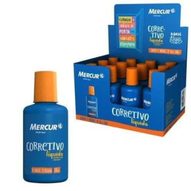 Imagem de Corretivo Líquido Mercur 18 Ml - Base D'agua - 01 Unidade